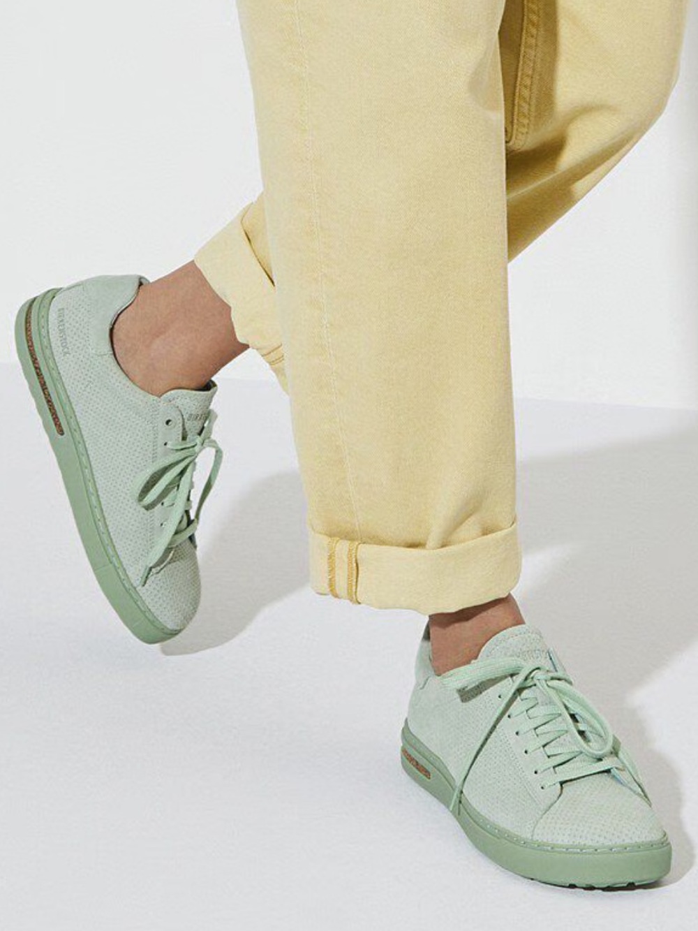 Birkenstock Mint Green Lace-Up Perforated Sneakers - Picture 6 of 17